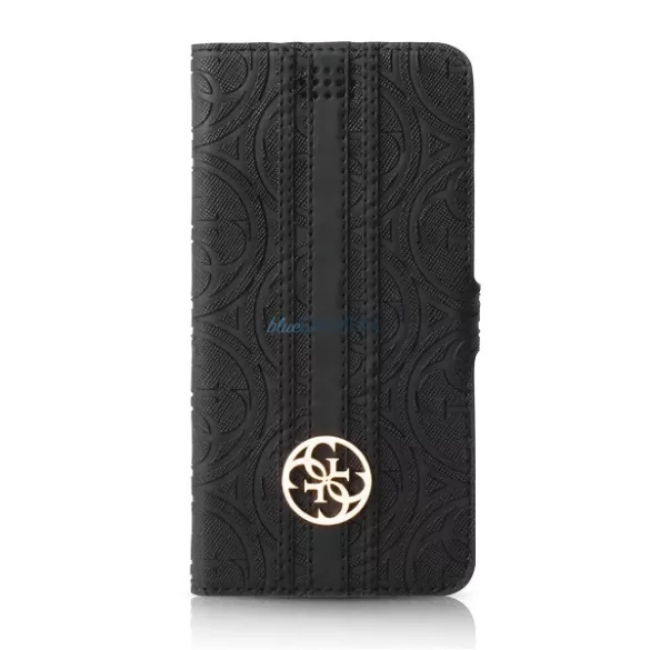 Guess GUBKLHEBK Universal L 4.6 - 5.2" fekete 4G Heritage könyvtok