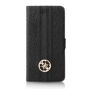 Guess GUBKXLHEBK 4G Heritage könyvtok univerzális 5.2"-5.7" - fekete