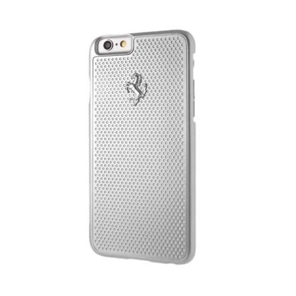 Ferrari keménytok FEPEHCP6SI iPhone 6/6S perforált alumínium ezüst tok 