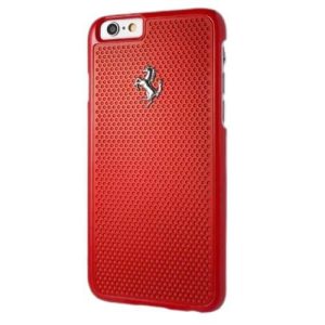 Ferrari keménytok FEPEHCP6RE iPhone 6/6S perforált alumínium tok piros