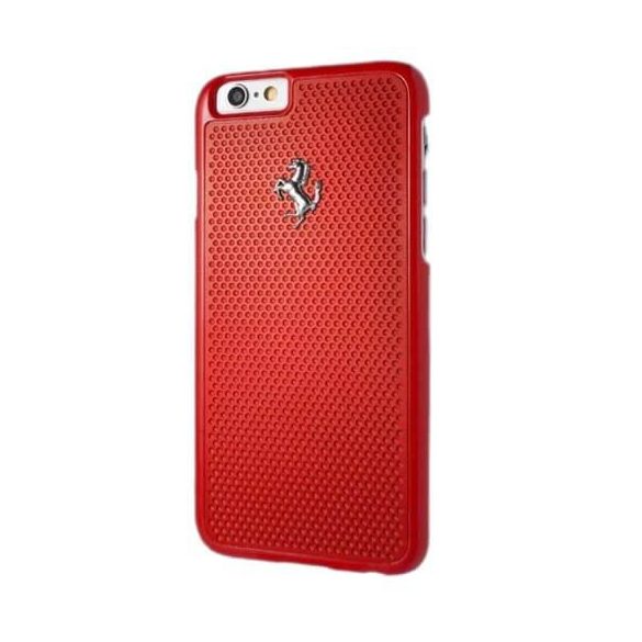 Ferrari keménytok FEPEHCP6RE iPhone 6/6S perforált alumínium tok piros