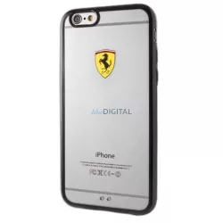   Ferrari keménytok FEHCP6LBK iPhone 6/6S Plus Racing Shield átlátszó fekete tok