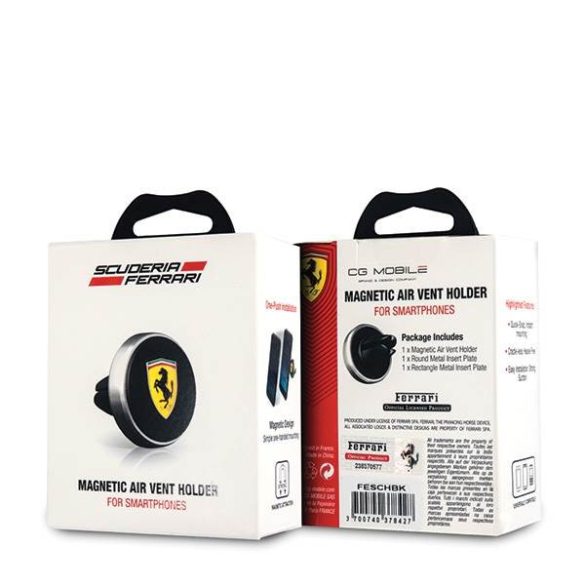 Ferrari mágneses autós telefontartó szellőzőrácsra helyezhető fekete