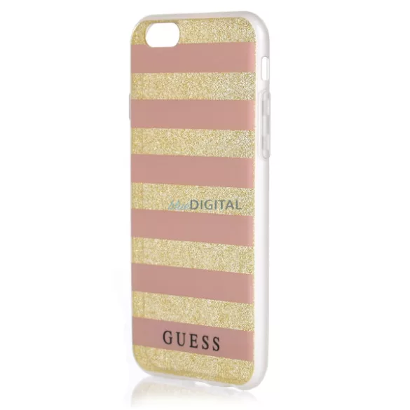Guess GUHCP6STGPI iPhone 6/6S rózsaszín keménytok Ethnic Chic Stripes 3D
