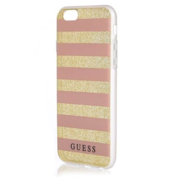 Guess GUHCP6STGPI iPhone 6/6S rózsaszín keménytok Ethnic Chic Stripes 3D
