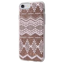   Guess GUHCP7TGTA iPhone 7/8/SE 2020 / SE 2022 bézs Aztec Tribal 3D keménytok