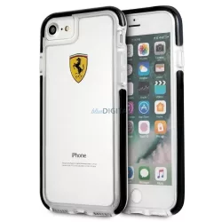   Ferrari keménytok FEGLHCP7BK iPhone 7/8 SE 2020 / SE 2022 ütésálló átlátszó fekete tok