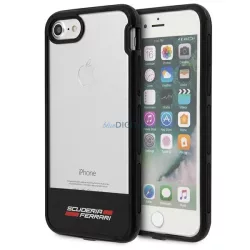   Ferrari keménytok FEHCP7BISBK iPhone 7/8 / SE 2020 / SE 2022 átlátszó fekete tok