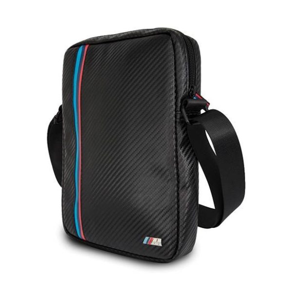BMW Tablet táska 8" fekete Carbon / háromszínű csíkkal