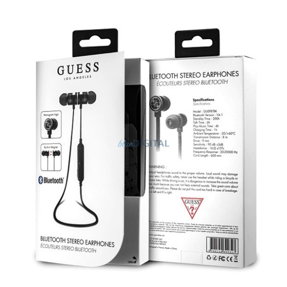 Guess GUEPBTBK Bluetooth vezeték nélküli fülhallgató - fekete