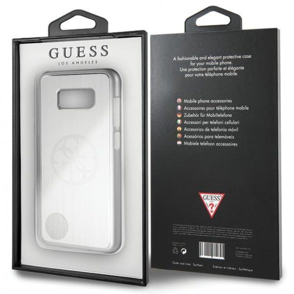 Guess GUHCS8LMERLSI S8 Plus G955 ezüst hardcase Korry alumínium lemez tok