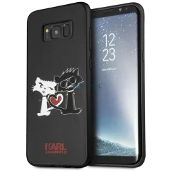   Karl Lagerfeld KLHCS8LCL1BK S8 Plus G955 keménytok fekete Choupette in love tok