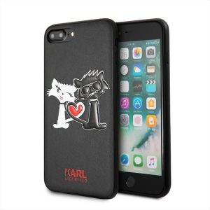 Karl Lagerfeld KLHCS8LCL1BK S8 Plus G955 keménytok fekete Choupette in love tok