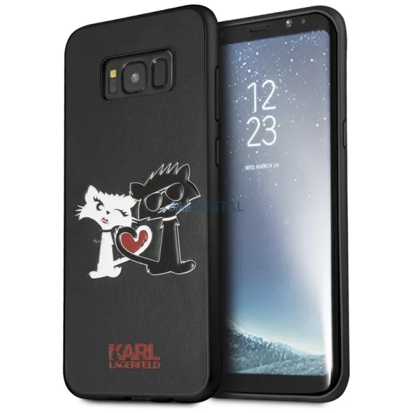 Karl Lagerfeld KLHCS8LCL1BK S8 Plus G955 keménytok fekete Choupette in love tok