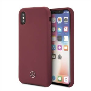 Mercedes MEHCPXSILRE iPhone X/ Xs vörös keménytok