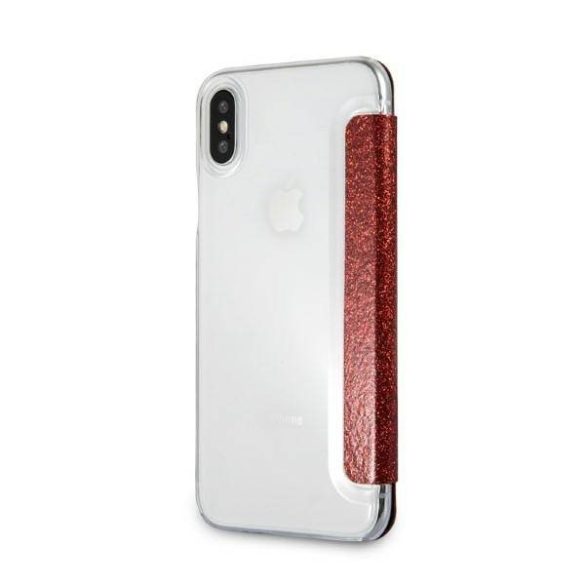 Karl Lagerfeld KLFLBKPXVDCRE iPhone X/XS piros Valentin könyvtok