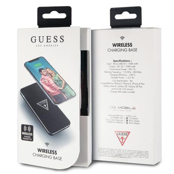 Guess GUWCP850TLBK indukciós töltő fekete 1A