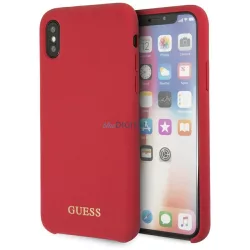Guess GUHCPXLSGLRE Silicone tok iPhone X/XS - piros