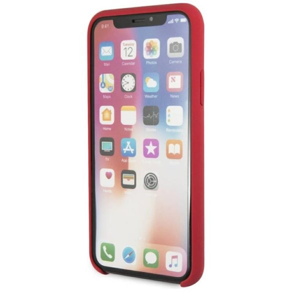 Guess GUHCPXLSGLRE Silicone tok iPhone X/XS - piros