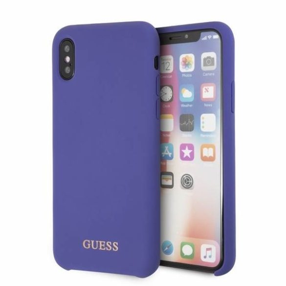 Guess GUHCPXLSGLUV iPhone X/Xs lila szilikon keménytok