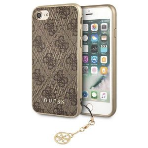 Guess GUHCI8GF4GBR iPhone 7/8/SE 2020 / SE 2022 barna 4G Charms Collection keménytok