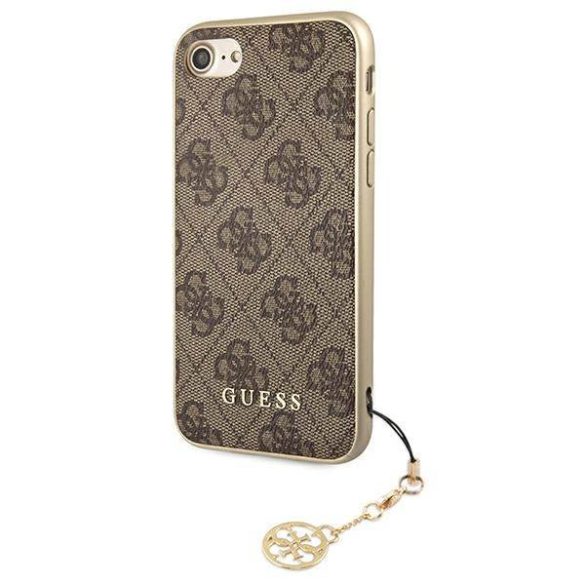 Guess GUHCI8GF4GBR iPhone 7/8/SE 2020 / SE 2022 barna 4G Charms Collection keménytok