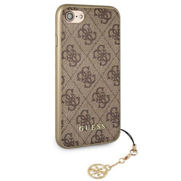 Guess GUHCI8GF4GBR iPhone 7/8/SE 2020 / SE 2022 barna 4G Charms Collection keménytok