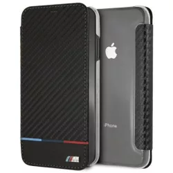   BMW BMTRBKI65PUCARTCBK iPhone XS Max fekete Carbon csíkos könyvtok