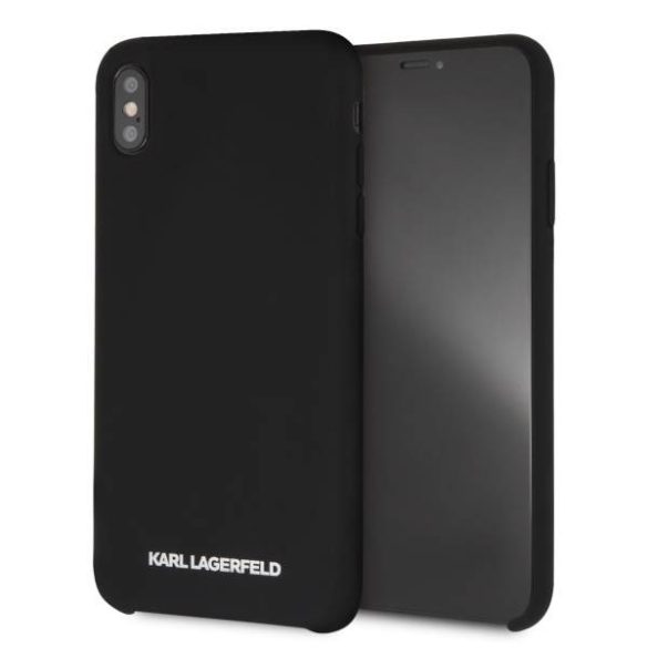 Karl Lagerfeld KLHCI65SLBKS iPhone Xs Max fekete szilikon keménytok