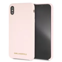   Karl Lagerfeld KLHCI65SLLPG iPhone Xs Max keménytok világos rózsaszín szilikon