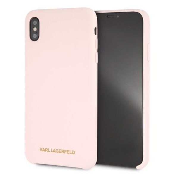 Karl Lagerfeld KLHCI65SLLPG iPhone Xs Max keménytok világos rózsaszín szilikon