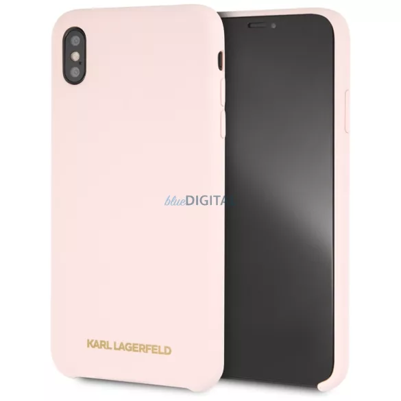 Karl Lagerfeld KLHCI65SLLPG iPhone Xs Max keménytok világos rózsaszín szilikon