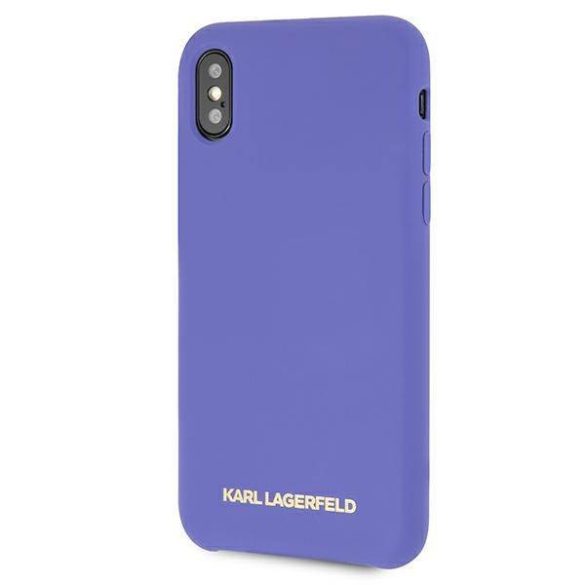 Karl Lagerfeld KLHCPXSLVOG iPhone X/Xs keménytok lila szilikon