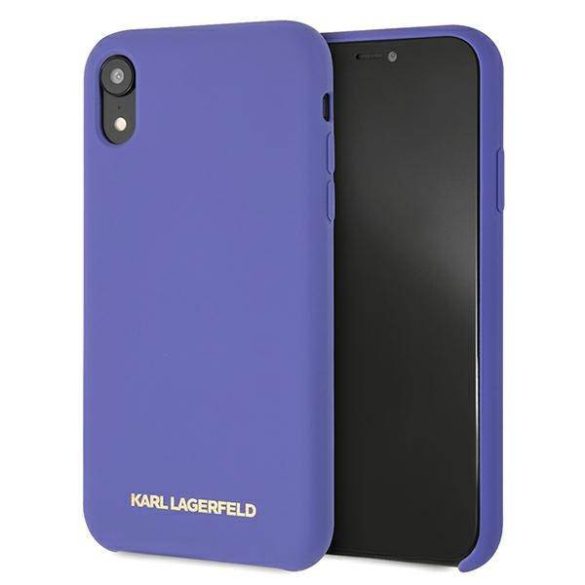 Karl Lagerfeld KLHCI61SLVOG iPhone Xr lila szilikon keménytok