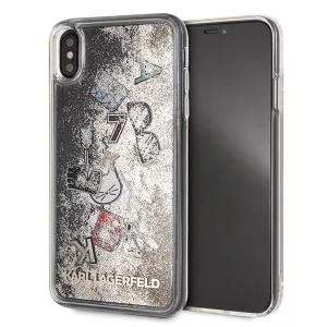 Karl Lagerfeld KLHCI65KSICGO iPhone Xs Max arany keménytok ikonikus folyékony csillogó kristályos