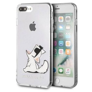 Karl Lagerfeld KLHCI8LCFNRC iPhone 7/8 Plus átlátszó Choupette Fun keménytok