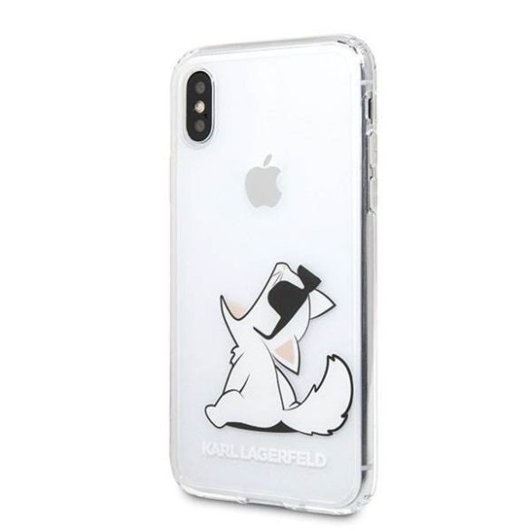 Karl Lagerfeld KLHCPXXCFNRC iPhone X/Xs átlátszó Choupette Fun keménytok