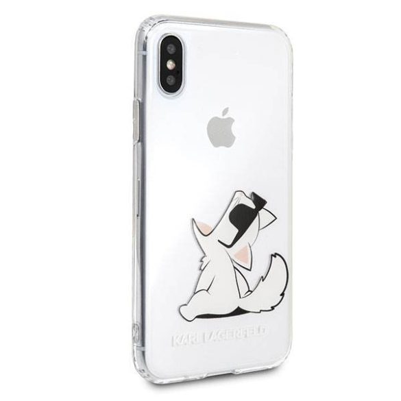 Karl Lagerfeld KLHCPXXCFNRC iPhone X/Xs átlátszó Choupette Fun keménytok