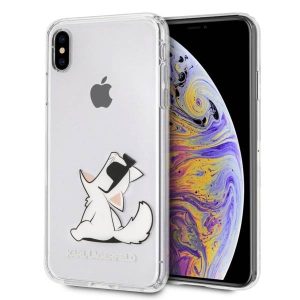 Karl Lagerfeld KLHCI65CFNRC iPhone Xs Max átlátszó Choupette Fun keménytok