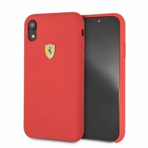 Ferrari keménytok FESSIHCI61RE iPhone Xr piros szilikon tok