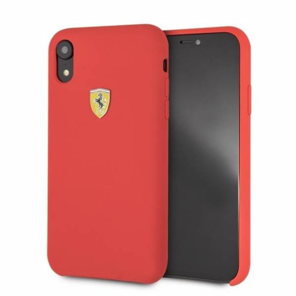 Ferrari keménytok FESSIHCI61RE iPhone Xr piros szilikon tok