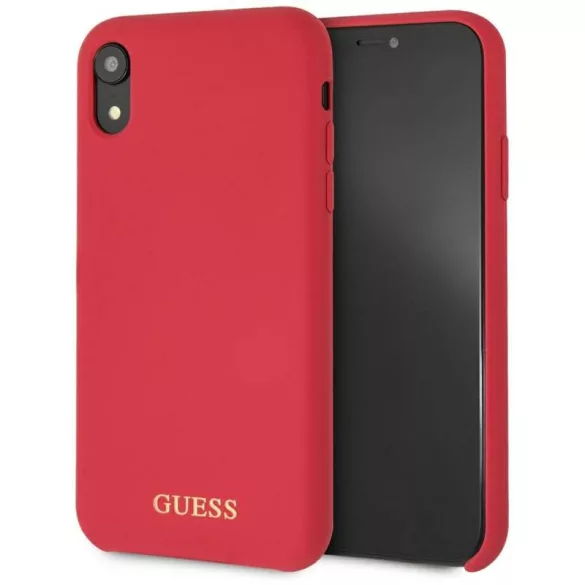 Guess GUHCI61LSGLRE Silicone tok iPhone XR - piros