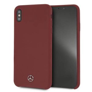 Mercedes MEHCI65SILRE iPhone Xs Max piros keménytok Silicone Line