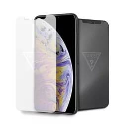   Guess Edzett üveg GUTGMI65TR iPhone Xs Max láthatatlan logós kijelzővédő fólia