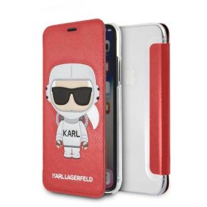 Karl Lagerfeld KLFLBKPXKSCORE iPhone X/ XS piros Karl Space Cosmonaut könyvtok