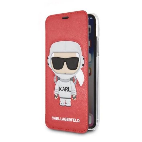 Karl Lagerfeld KLFLBKPXKSCORE iPhone X/ XS piros Karl Space Cosmonaut könyvtok