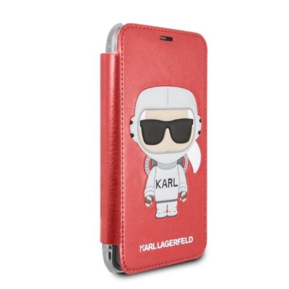 Karl Lagerfeld KLFLBKPXKSCORE iPhone X/ XS piros Karl Space Cosmonaut könyvtok