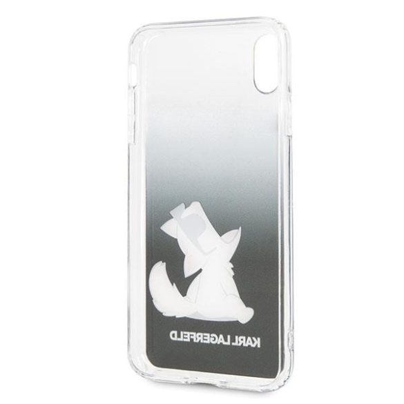 Karl Lagerfeld KLHCI65CFNRCBK iPhone Xs Max keménytok  fekete Choupette Fun