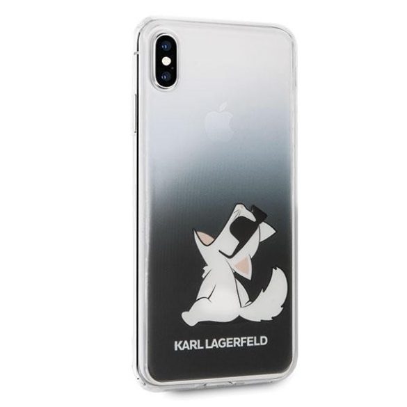 Karl Lagerfeld KLHCI65CFNRCBK iPhone Xs Max keménytok  fekete Choupette Fun