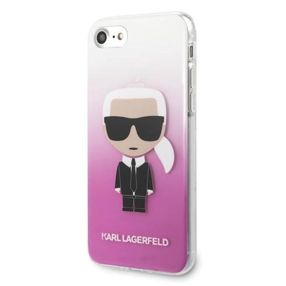 Karl Lagerfeld KLHCI8TRDFKPI iPhone 7/8 SE 2020 / SE 2022 rózsaszín színátmenetes ikonikus Karl